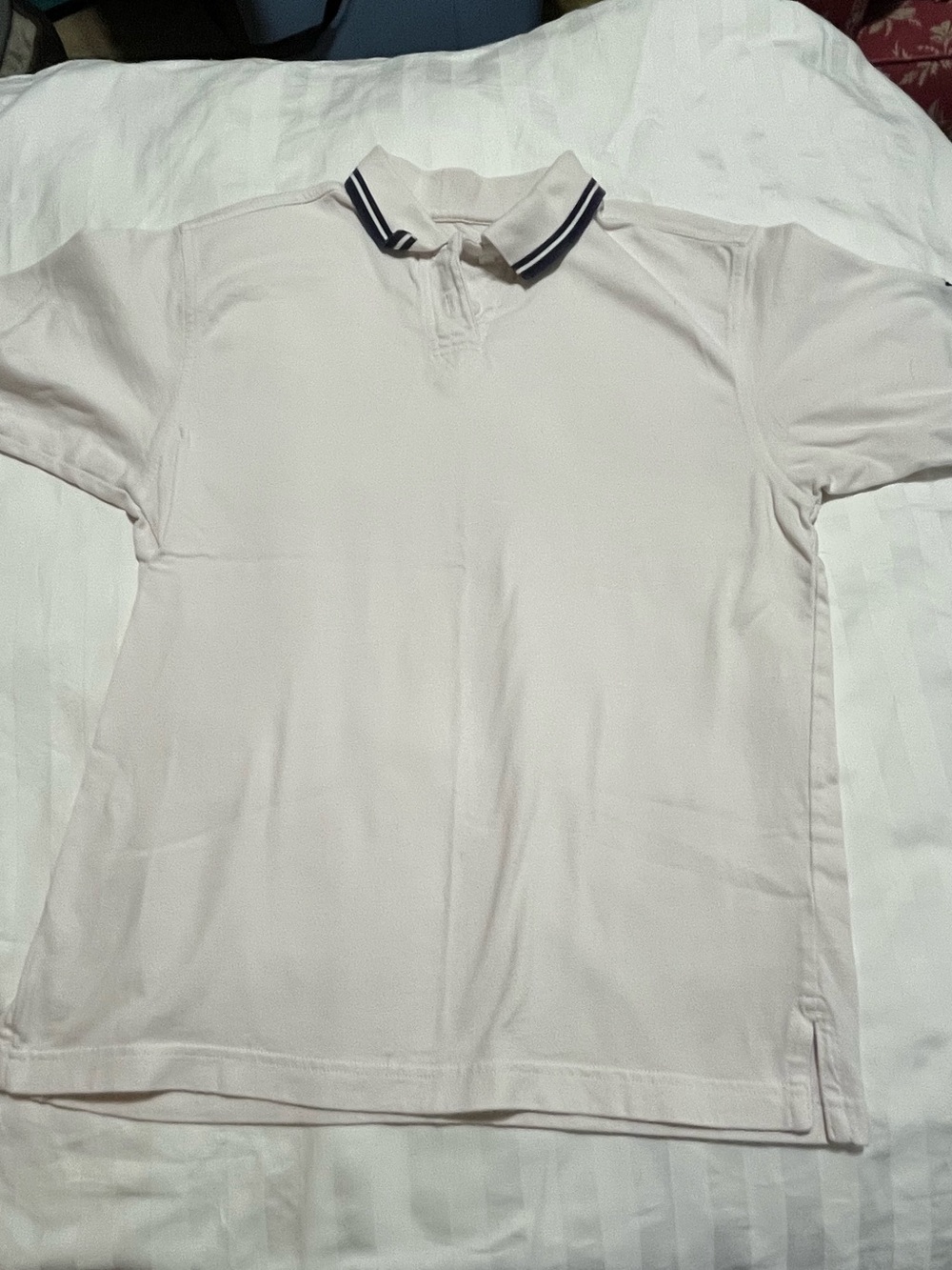 Women's Notre Dame White Polo Blouse with Navy Trim
14-06